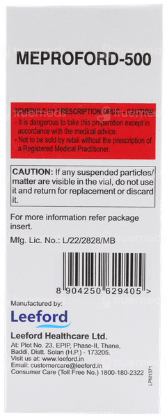 Meproford 500 Injection 1 Meproford 500 Injection 1